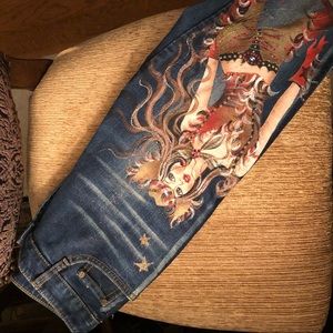 HAND PAINTED BOUTIQUE DENIM JEANS